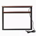 Table d'appoint fine Lakeside Collection avec ports USB et prises de courant intégrés pour l'intérieur