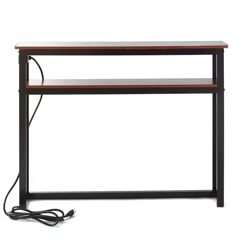 Table d'appoint fine Lakeside Collection avec ports USB et prises de courant intégrés pour l'intérieur