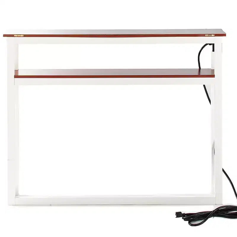 Table d'appoint fine Lakeside Collection avec ports USB et prises de courant intégrés pour l'intérieur