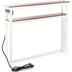 Table d'appoint fine Lakeside Collection avec ports USB et prises de courant intégrés pour l'intérieur