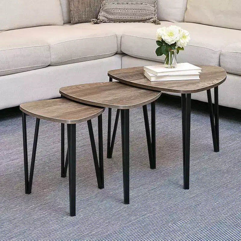 Collection Lakeside – Lot de 3 tables basses gigognes –