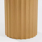 Dovelina Table à Manger Ronde Mid-Century en Bois pour 4 Personnes - Bois Naturel