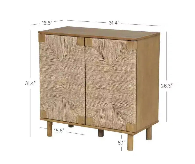 Nathan James Lot de 4 consoles Beacon en jonc de mer avec portes