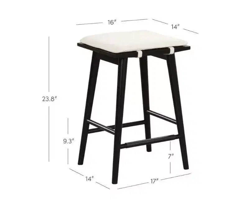 Nathan James Lot de 4 tabourets de bar Barker en bouclette, hauteur comptoir