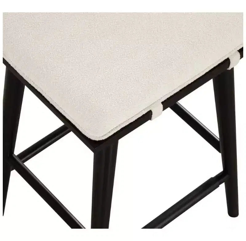 Nathan James Lot de 4 tabourets de bar Barker en bouclette, hauteur comptoir