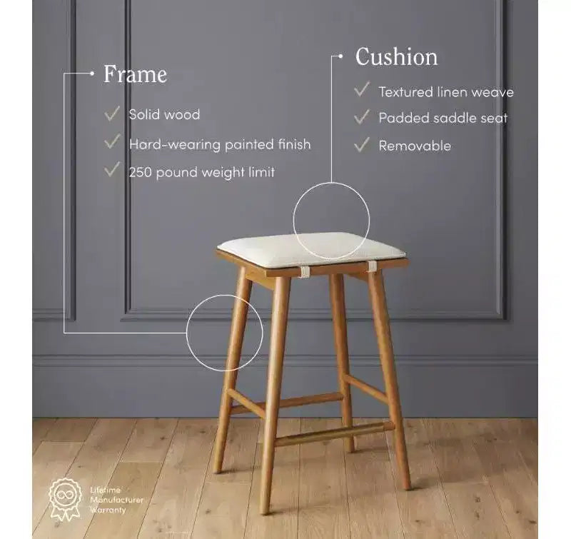 Nathan James Lot de 4 tabourets de bar Barker en bouclette, hauteur comptoir