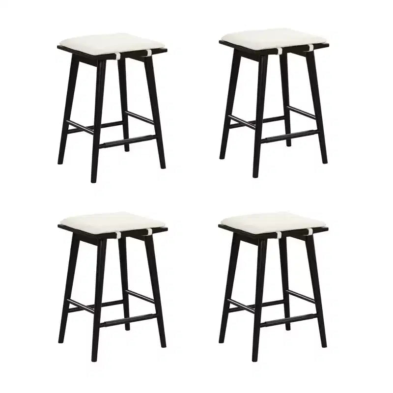 Nathan James Set of 4 Barker Boucle Counter Height Barstools