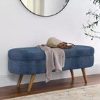 Banc de rangement multifonctionnel en bois et fausse fourrure Lvan de Christopher Knight Home