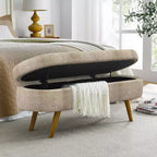 Banc de rangement multifonctionnel en bois et fausse fourrure Lvan de Christopher Knight Home