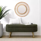 Banc de rangement multifonctionnel en bois et fausse fourrure Lvan de Christopher Knight Home