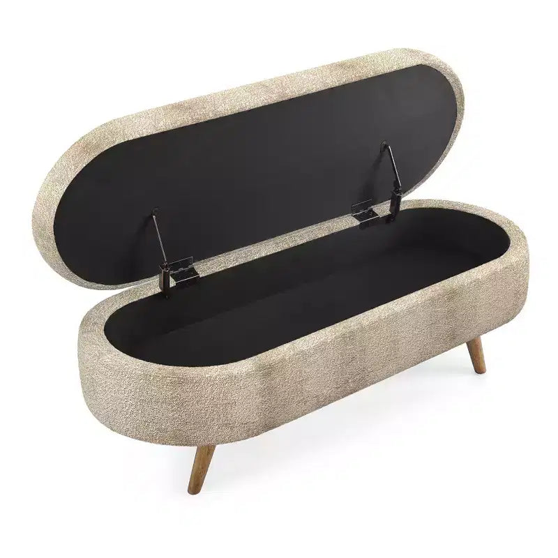 Banc de rangement multifonctionnel en bois et fausse fourrure Lvan de Christopher Knight Home