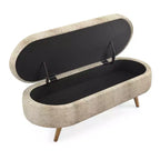 Banc de rangement multifonctionnel en bois et fausse fourrure Lvan de Christopher Knight Home