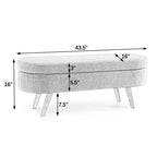 Banc de rangement multifonctionnel en bois et fausse fourrure Lvan de Christopher Knight Home