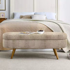 Banc de rangement multifonctionnel en bois et fausse fourrure Lvan de Christopher Knight Home