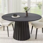Dovelina Modern Round Dining Table Wood Kitchen Table