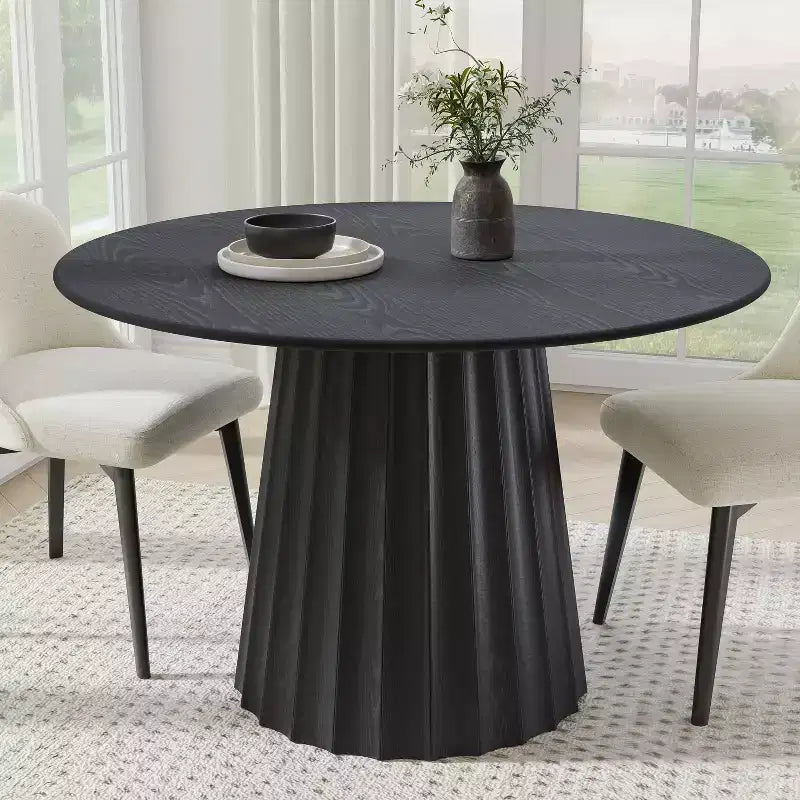 Table de salle à manger ronde moderne Dovelina Table de cuisine en bois
