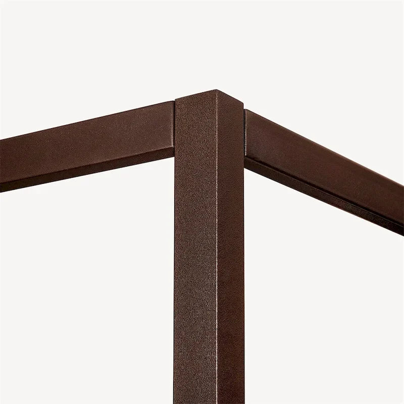 Lit plateforme tapissé à baldaquin Queen Size blanc crème avec tête de lit en bouclette – Matelas non inclus