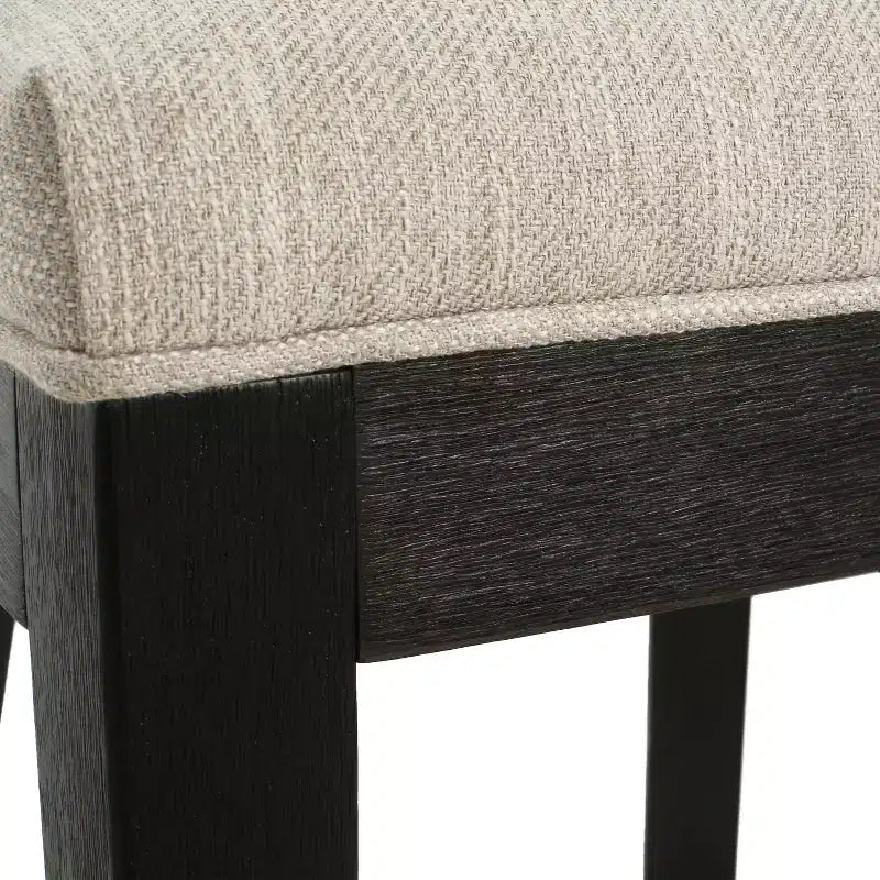 Chaise de salle à manger GDFStudio Steven en bois d'hévéa et tissu, lot de 2