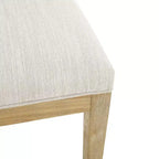 Chaise de salle à manger GDFStudio Steven en bois d'hévéa et tissu, lot de 2