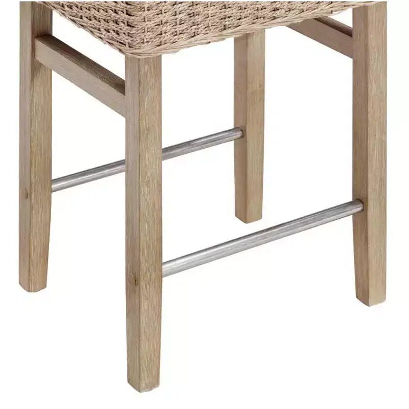 Nathan James Lot de 2 tabourets de bar hauteur comptoir Harvey en jonc de mer