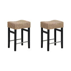 Nathan James Set of 2 Harvey Seagrass Counter Height Barstools