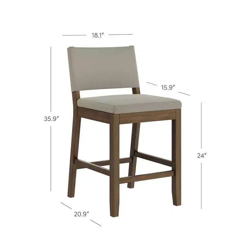 Nathan James Linus Ensemble de 4 tabourets de bar hauteur comptoir