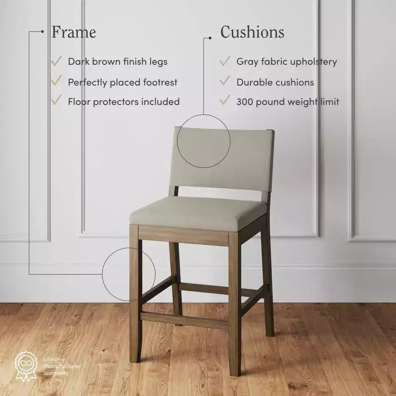 Nathan James Linus Ensemble de 4 tabourets de bar hauteur comptoir