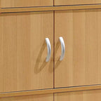 Hodedah HID33 Armoire de rangement polyvalente à 6 portes et 3 étagères, à poser au sol, pour la maison et le bureau