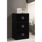 Hodedah HID33 Armoire de rangement polyvalente à 6 portes et 3 étagères, à poser au sol, pour la maison et le bureau