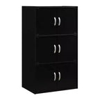 Hodedah HID33 Armoire de rangement polyvalente à 6 portes et 3 étagères, à poser au sol, pour la maison et le bureau