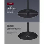 VASAGLE Table de bar, Table cocktail ronde avec plateau en verre, Grande base en acier, Table de bistrot de 105 cm de haut pour cuisine