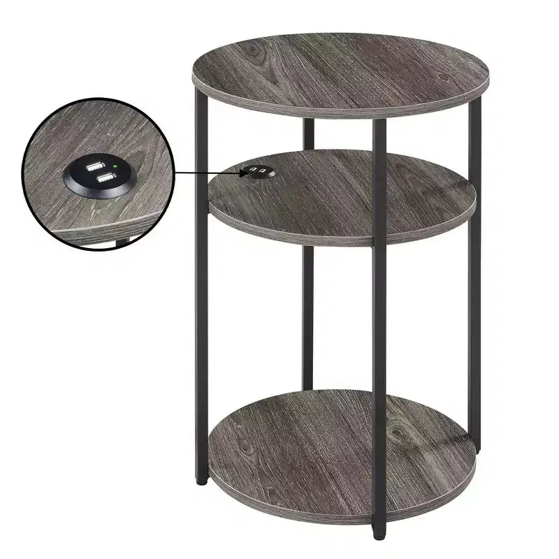 Table d'appoint à 3 niveaux Breighton Home Samuel