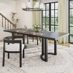 Christopher Knight Home Evat 95 Table de salle à manger rectangulaire moderne 8 places en bois d'hévéa, noir