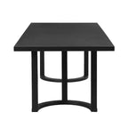 Christopher Knight Home Evat 95 Table de salle à manger rectangulaire moderne 8 places en bois d'hévéa, noir