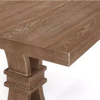 Christopher Knight Home Lorin 78.74 Table à Manger Rectangulaire Extensible Rustique sur Piédestal en Bois d'Hévéa