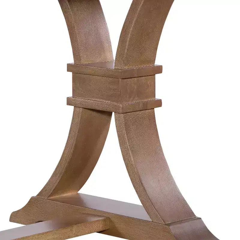 Christopher Knight Home Lorin 78.74 Table à Manger Rectangulaire Extensible Rustique sur Piédestal en Bois d'Hévéa