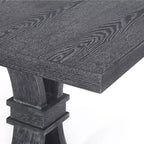 Christopher Knight Home Lorin 78.74 Table à Manger Rectangulaire Extensible Rustique sur Piédestal en Bois d'Hévéa