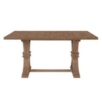 Christopher Knight Home Lorin 78.74 Table à Manger Rectangulaire Extensible Rustique sur Piédestal en Bois d'Hévéa