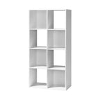 Meuble de rangement AndMakers blanc en bois à 8 casiers de 94,3 cm H x 59,6 cm l x 29,5 cm P