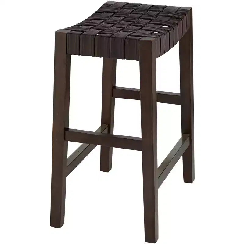 55 Downing Street Moran Tabouret de bar en cuir marron 25 1/2 po