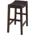 55 Downing Street Moran Tabouret de bar en cuir marron 25 1/2 po