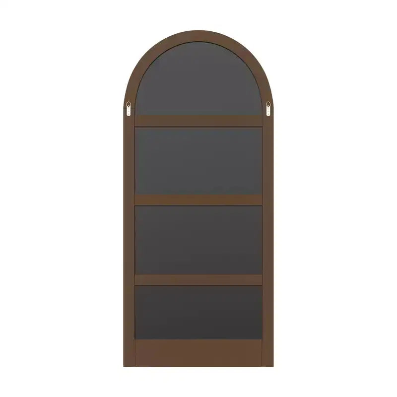 Dovelina Miroir sur pied en bois arqué sur toute la longueur