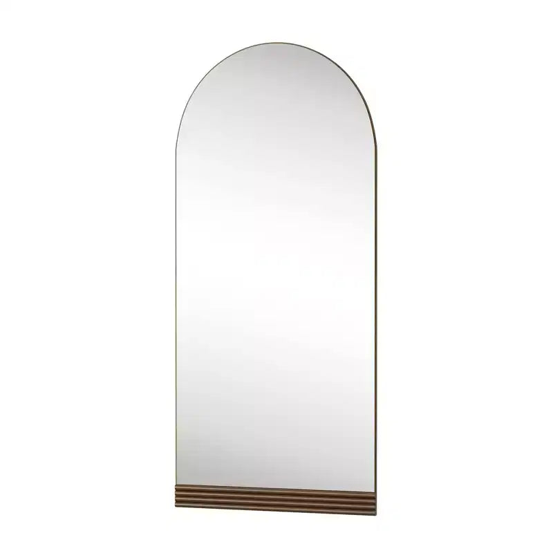 Dovelina Miroir sur pied en bois arqué sur toute la longueur