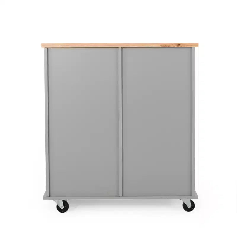 Chariot de Cuisine Contemporain avec Roulettes et 2 Tiroirs GDFStudio Yohaan
