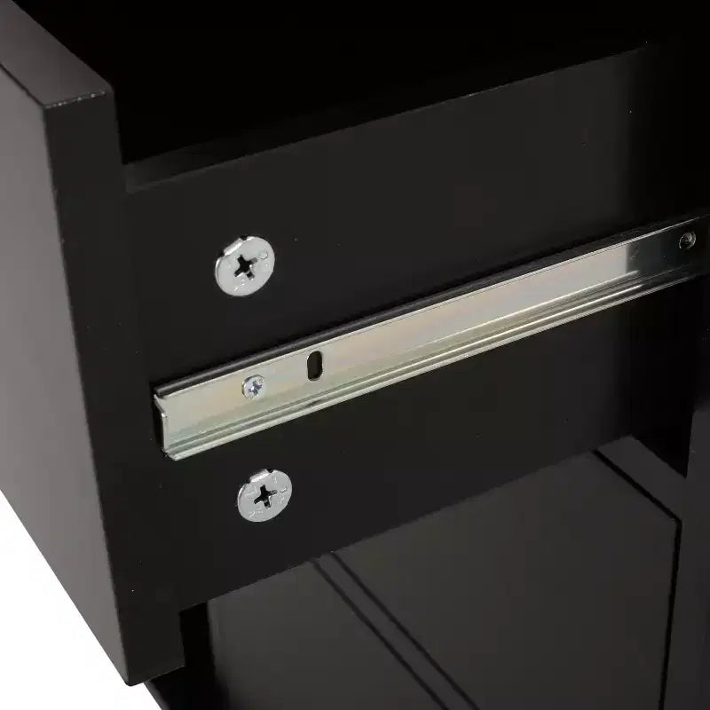 Chariot de Cuisine Contemporain avec Roulettes et 2 Tiroirs GDFStudio Yohaan