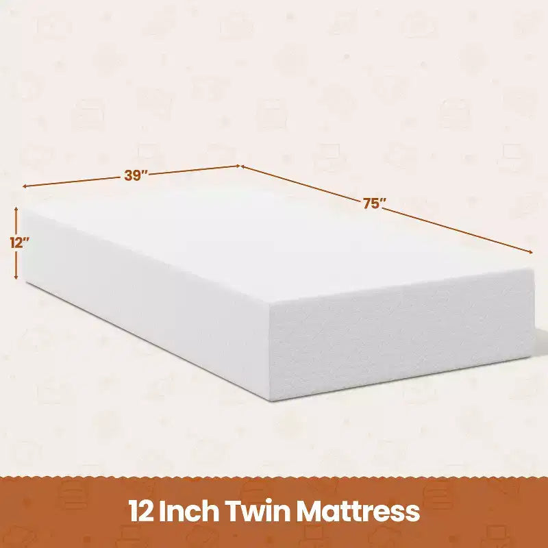 Matelas Yaheetech 12" en mousse à mémoire de forme au gel, parfum thé vert, technologie rafraîchissante, 3 couches de mousse