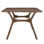 Table de salle à manger rectangulaire du milieu du siècle avec plateau en noyer foncé / verre / verre fumé et pieds effilés – 6 places