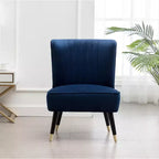 Roundhill Furniture Elon - Fauteuil d'appoint contemporain en velours, bleu