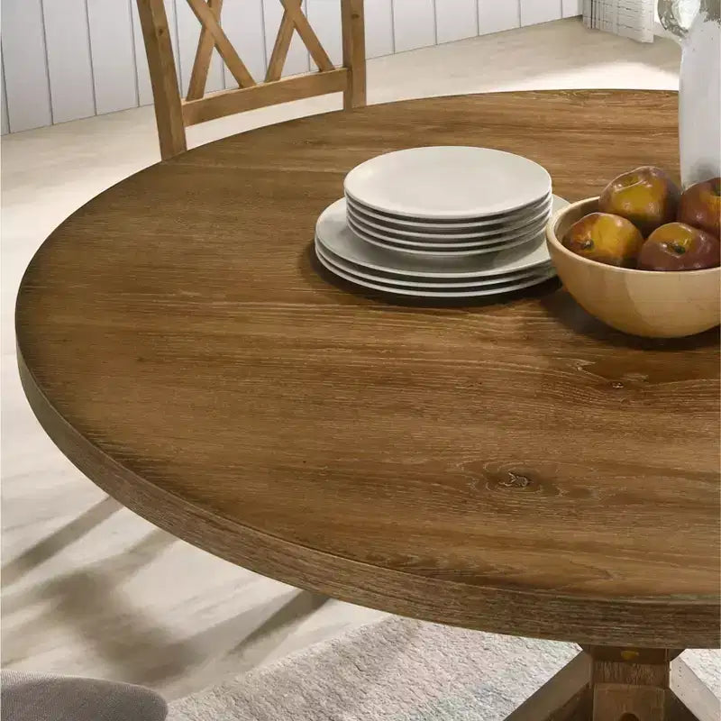 Table à manger à hauteur de comptoir Windvale Cross-Buck Base