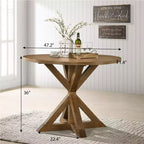 Table à manger à hauteur de comptoir Windvale Cross-Buck Base
